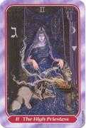 The High Priestess Tarot card in Spiral deck