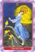 Five of Cups Tarot card in Spiral deck