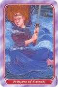 Princess of Swords Tarot card in Spiral deck