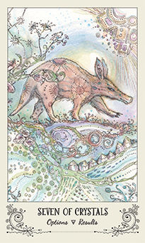 Seven of Crystals Tarot card in Spiritsong Tarot deck