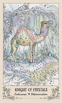 Knight of Crystals Tarot card in Spiritsong Tarot deck