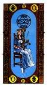 Queen of Swords Tarot card in Stairs deck