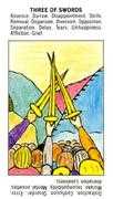 Three of Swords Tarot card in Starter deck