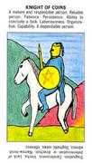 Knight of Coins Tarot card in Starter deck