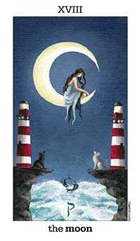 The Moon Tarot card in Sun and Moon Tarot deck