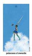 Page of Swords Tarot card in Sun and Moon deck