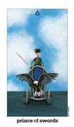 Knight of Swords Tarot card in Sun and Moon deck