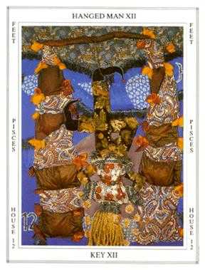 The Hanged Man Tarot card in Tapestry Tarot deck