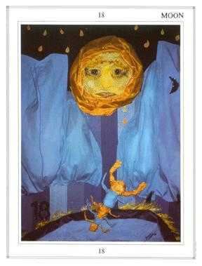 The Moon Tarot card in Tapestry Tarot deck