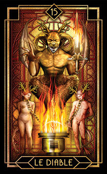 The Devil Tarot card in Tarot Decoratif Tarot deck