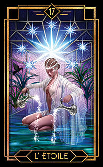 The Star Tarot card in Tarot Decoratif Tarot deck
