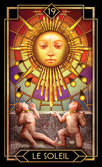 The Sun Tarot card in Tarot Decoratif Tarot deck
