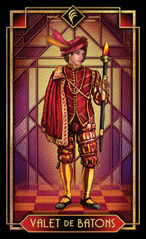 Page of Wands Tarot card in Tarot Decoratif Tarot deck
