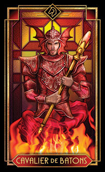 Knight of Wands Tarot card in Tarot Decoratif Tarot deck