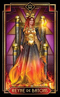 Queen of Wands Tarot card in Tarot Decoratif Tarot deck