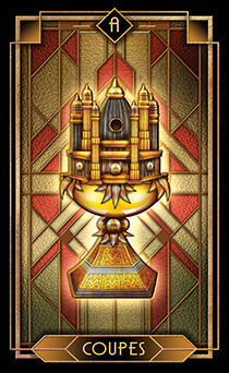 Ace of Cups Tarot card in Tarot Decoratif Tarot deck