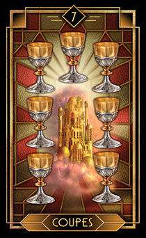 Seven of Cups Tarot card in Tarot Decoratif Tarot deck