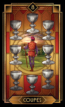 Eight of Cups Tarot card in Tarot Decoratif Tarot deck