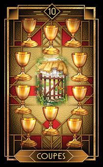 Ten of Cups Tarot card in Tarot Decoratif Tarot deck