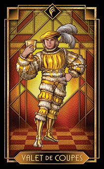 Page of Cups Tarot card in Tarot Decoratif Tarot deck