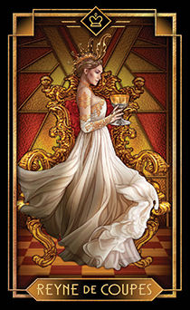 Queen of Cups Tarot card in Tarot Decoratif Tarot deck