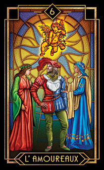 The Lovers Tarot card in Tarot Decoratif Tarot deck
