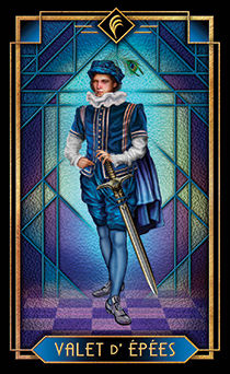 Page of Swords Tarot card in Tarot Decoratif Tarot deck