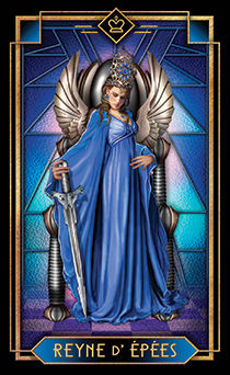Queen of Swords Tarot card in Tarot Decoratif Tarot deck