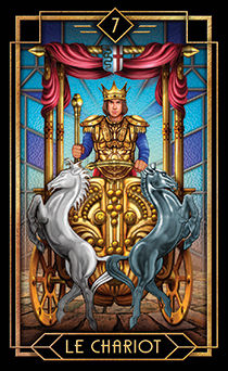 The Chariot Tarot card in Tarot Decoratif Tarot deck
