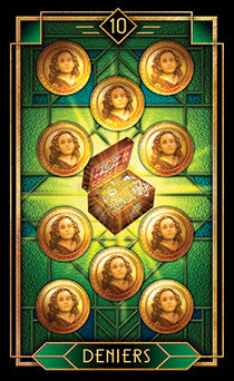 Ten of Coins Tarot card in Tarot Decoratif Tarot deck