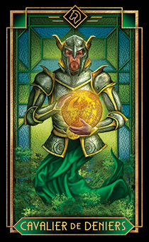 Knight of Coins Tarot card in Tarot Decoratif Tarot deck