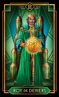 King of Coins Tarot card in Tarot Decoratif Tarot deck