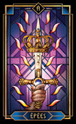 Ace of Swords Tarot card in Tarot Decoratif deck