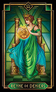 Queen of Coins Tarot card in Tarot Decoratif Tarot deck