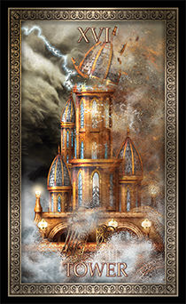 The Tower Tarot card in Tarot Grand Luxe Tarot deck