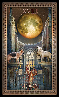 The Moon Tarot card in Tarot Grand Luxe Tarot deck