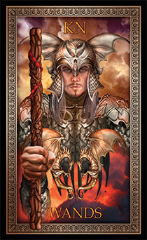 Knight of Wands Tarot card in Tarot Grand Luxe Tarot deck