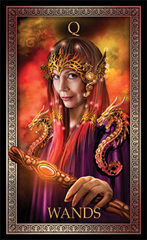 Queen of Wands Tarot card in Tarot Grand Luxe Tarot deck