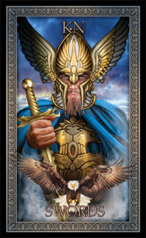 Knight of Swords Tarot card in Tarot Grand Luxe Tarot deck