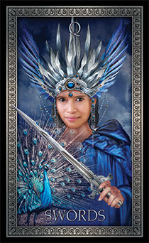 Queen of Swords Tarot card in Tarot Grand Luxe Tarot deck