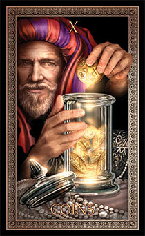 Ten of Pentacles Tarot card in Tarot Grand Luxe Tarot deck