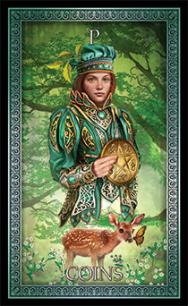Page of Pentacles Tarot card in Tarot Grand Luxe Tarot deck
