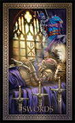Four of Swords Tarot card in Tarot Grand Luxe deck
