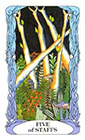 tarot-moon-garden - Five of Wands
