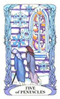 tarot-moon-garden - Five of Coins
