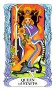 Queen of Wands Tarot card in Tarot of a Moon Garden deck