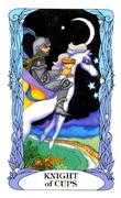 Knight of Cups Tarot card in Tarot of a Moon Garden deck