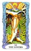 The Lovers Tarot card in Tarot of a Moon Garden deck