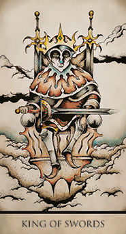 King of Swords Tarot card in Tarot Nuages Tarot deck