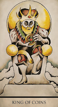 King of Coins Tarot card in Tarot Nuages Tarot deck